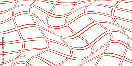 simple rust outline rectangle grid wave pattern vector for banner poster background.