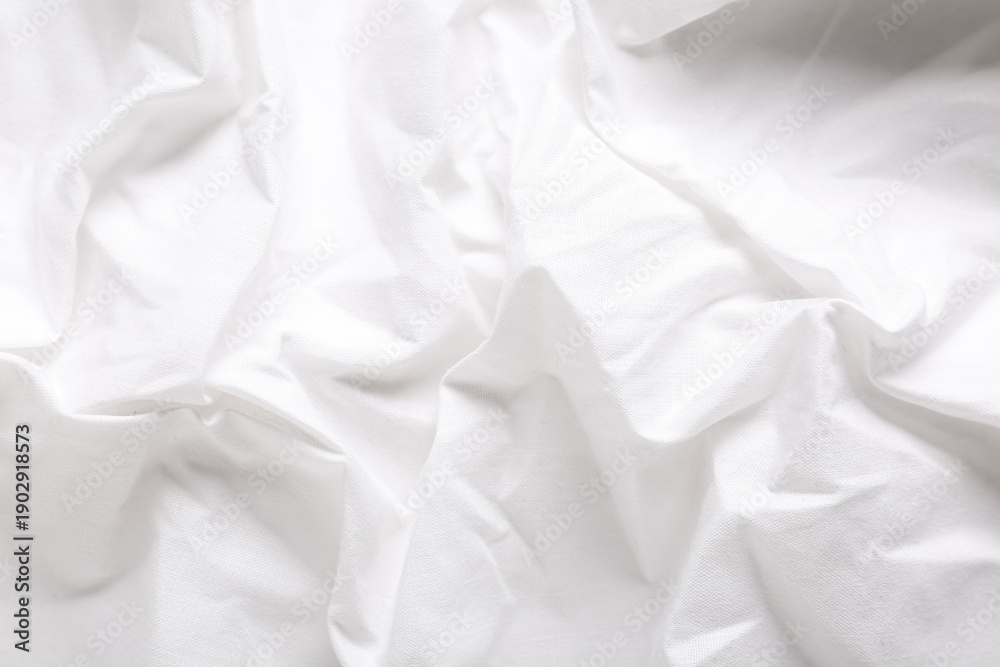 Fototapeta premium Texture of white canvas fabric as background