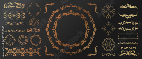 バレンタインデーのゴージャスなフレームデザイン