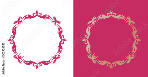 バレンタインデーのゴージャスなフレームデザイン