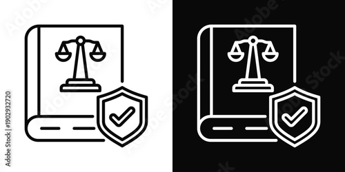 Regulatory Standards Icon White And Black Background Style