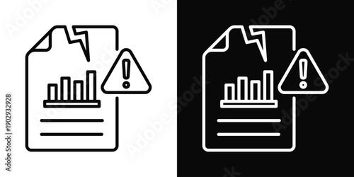 Breach Report Icon White And Black Background Style