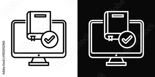 Acceptable Use Icon White And Black Background Style