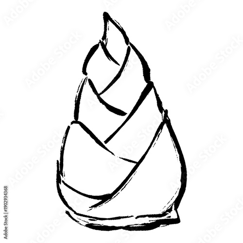 筍の手描きイラスト素材