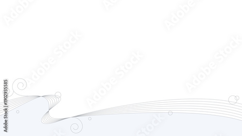 曲線のシンプルなデザインフレーム、波、背景、16:9サイズ