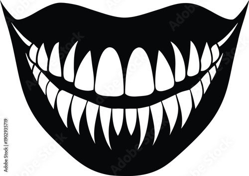 vector illustration of a black and white mask