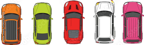 Black silhouette collection of commercial vehicles including trucks, tankers, vans, and buses arranged in grid format for transport logistics illustration