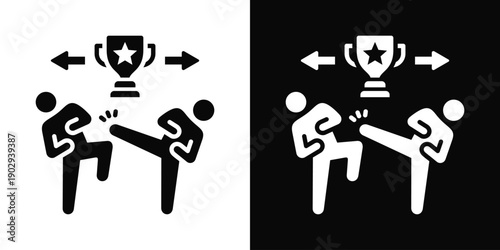 Access Request Icon White And Black Background Style