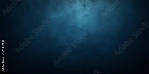 A dark blue grunge wall texture features a vintage smoke pattern and black fog across a deep sky backdrop for a moody night design