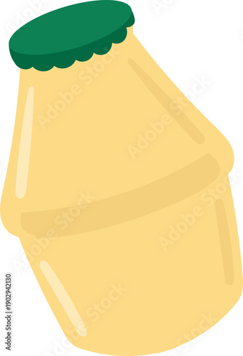 Korean banana flavored milk illustration