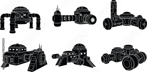Black and white industrial machine machines mechanical equipment