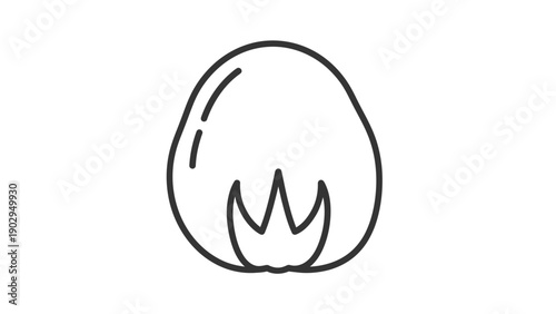 Minimalist vector illustration of a tropical fruit icon design on a clean white background