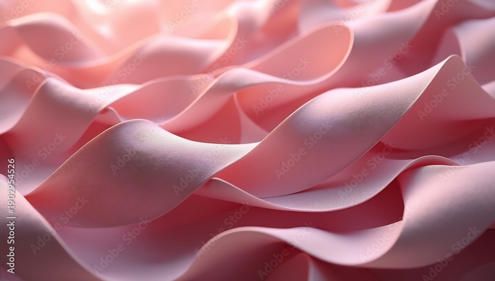 Obraz premium Soft Pink Fabric Waves: Delicate Texture and Elegant Design.