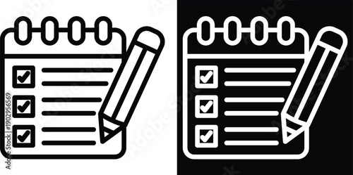 planning Two-tone version in black and white background