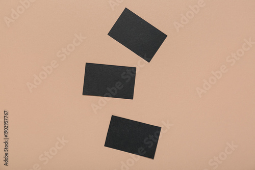 Black blank business cards ...
