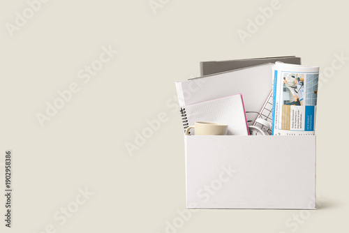 Cardboard moving box with o...