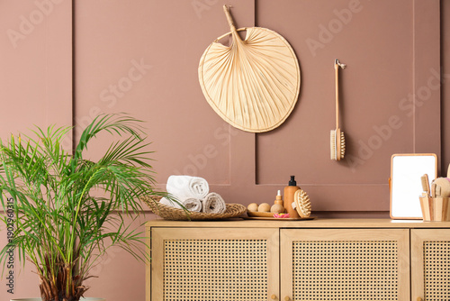 Chest of drawers with clean...