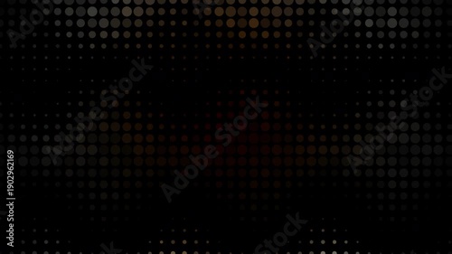 Digital halftone grid dots light animation pulsating pattern suitable for motion graphics, visualizers, club visuals, and abstract backgrounds.