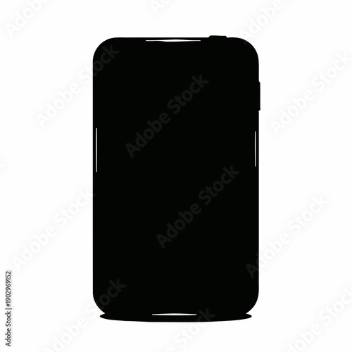 Solar Power Bank Silhouette Portable Charger Vector Illustration Green Tech Icon