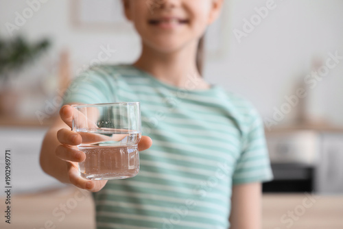 Adorable little girl with g...
