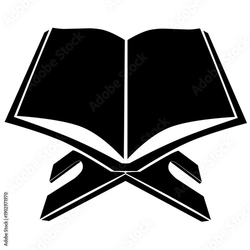 Open Book Icon. Reading Education Symbol. Knowledge Vector Illustration.. Mushaf Al Quran Simbol