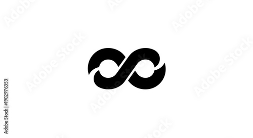 Quantum Loop Logo — Ultra-Minimal Abstract Food & Lifestyle Brand Identity with Dynamic Negative Space, Premium Modern Symbol, Vector Design on White Background