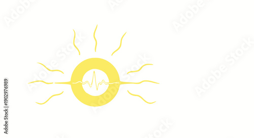 Abstract representation of life's energy and vital connection through a luminous core