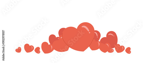 romantic heart illustration for wedding anniversary engagement greeting card minimal