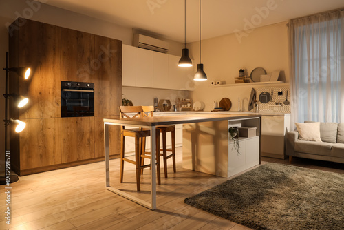 Interior of modern kitchen ...