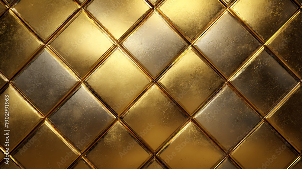 Naklejka premium Gold and Silver Diamond Patterned Texture metallic