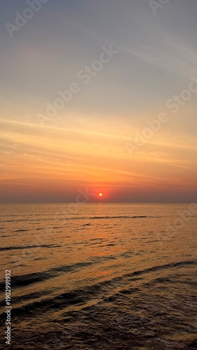 Plakat sunset over the sea