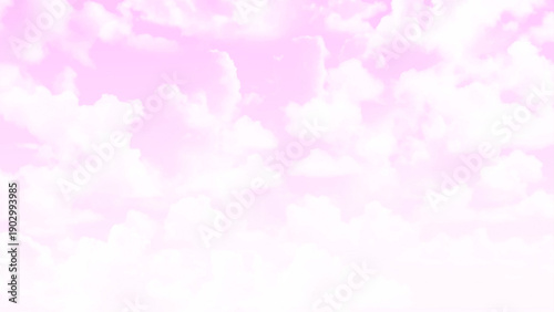 White fluffy clouds calm sunlight gloomy atmosphere. Wallpaper, the weather clear pink sky