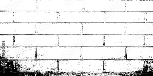 Vintage architecture blueprint sketch featuring a grunge brick wall texture with black technical engineering lines and a decorative construction pattern on old paper
