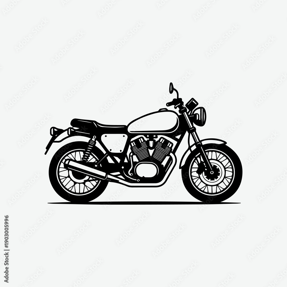 Obraz premium Minimal black and white vector illustration 8.eps
