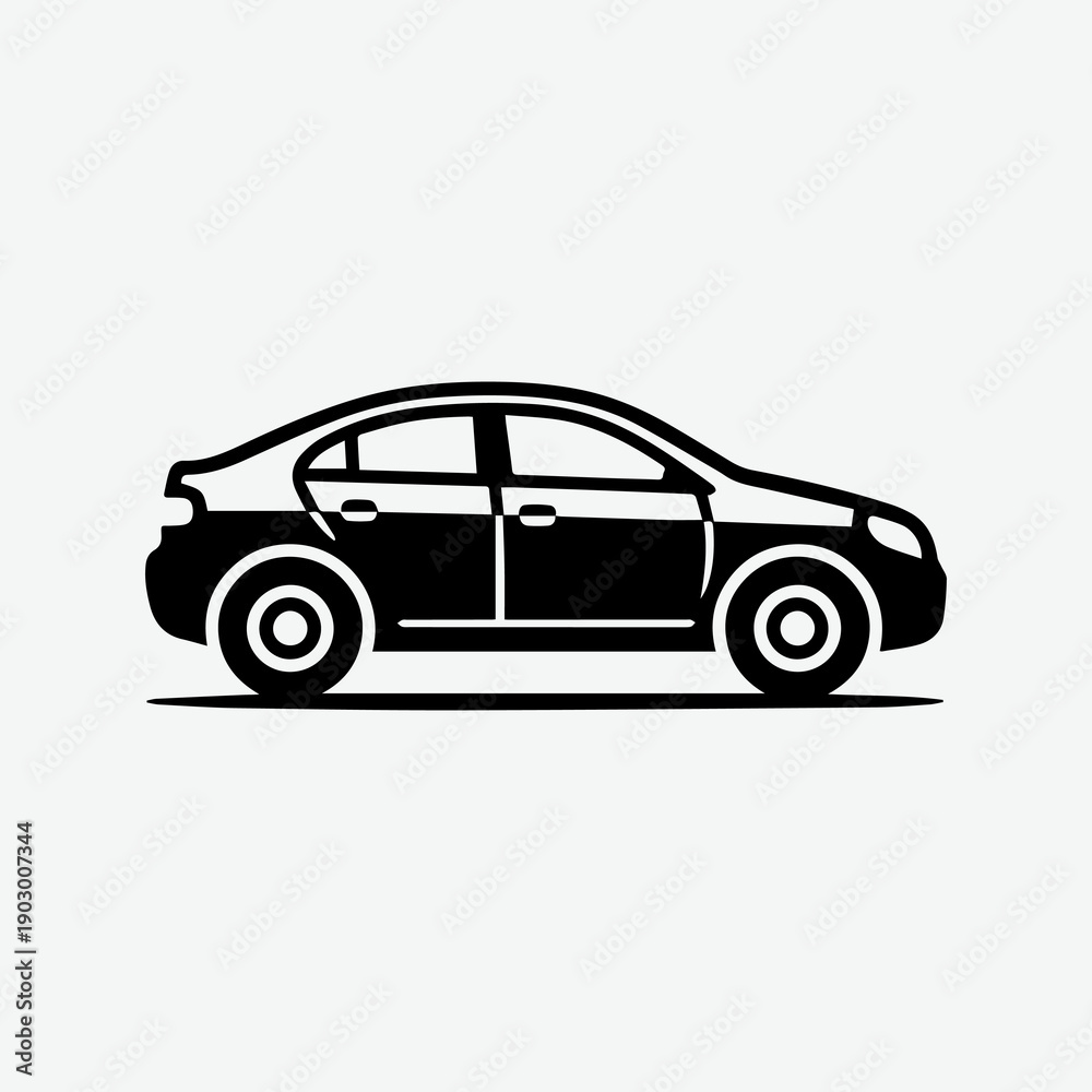 Fototapeta premium Minimal black and white vector illustration 20.eps