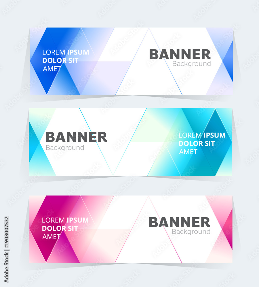 Fototapeta premium Geometric banner design with vector presentation template.