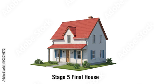 Stage 5 Final House - A Detailed View of a Completed Residential Building.