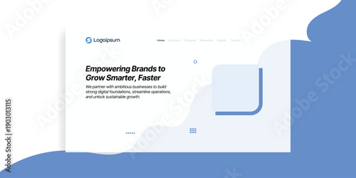 Digital Growth: An elegant web interface design, clean and modern. Showcasing user experience.
