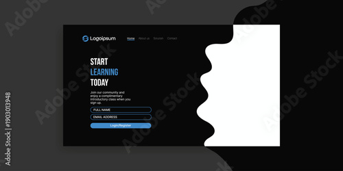 Digital Interface and Education Platform: The sleek digital interface of an online education platform, beckoning users to embark on a journey of knowledge and skill development.