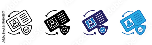 Verification Icon Multi Style Vector Illustration