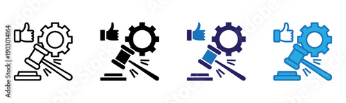 Judgement Icon Multi Style Vector Illustration