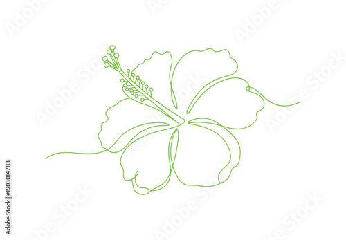 The concept of organic red herbal tea shown with editable strokes. An elegant vector illustration.


