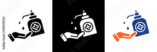 Sanitation Icon Set Glyph Vector Illustration