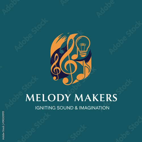 Melody Makers Music Logo Design Element.