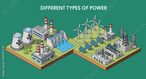 Various Power Generation Facilities and Renewable Energy Sources.