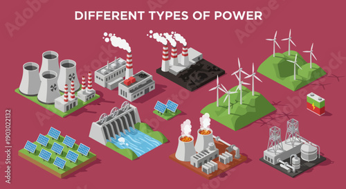 Various Power Plants and Energy Sources.