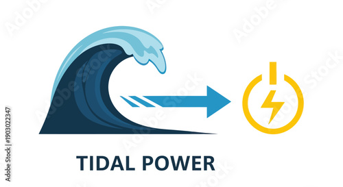 Tidal Power Wave Energy Generation Concept.