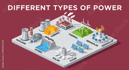 Various Energy Sources and Power Generation Methods.