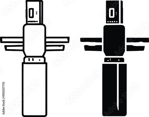 USB Flash Drive Cross Symbol