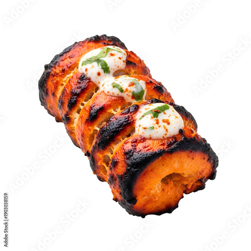 Delicious fried appetizer with creamy topping, perfect for Ramadan and Eid celebrations